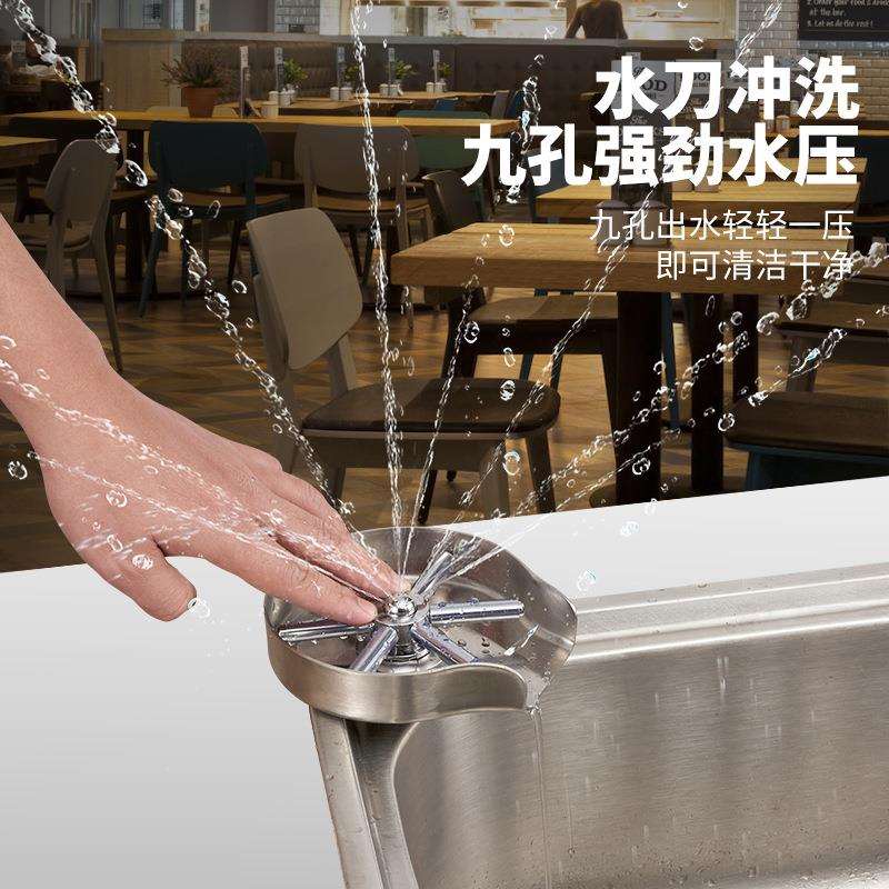 水槽洗杯器吧台咖啡店奶茶店自动冲洗器不锈钢洗杯器按压式洗杯器