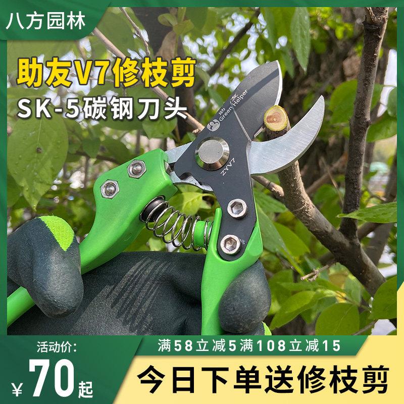 台湾助友V7修枝剪果树剪枝剪刀园艺修剪工具园林省力粗枝剪花枝剪