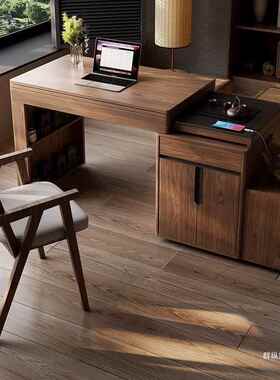 家用可移动伸旋转XTH体折叠岩板茶桌餐桌茶椅组合一小户缩型台边