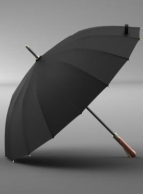 正品OL典YCAT经覆古柄纯男色16骨木抗风加大士晴雨伞商务自动长柄