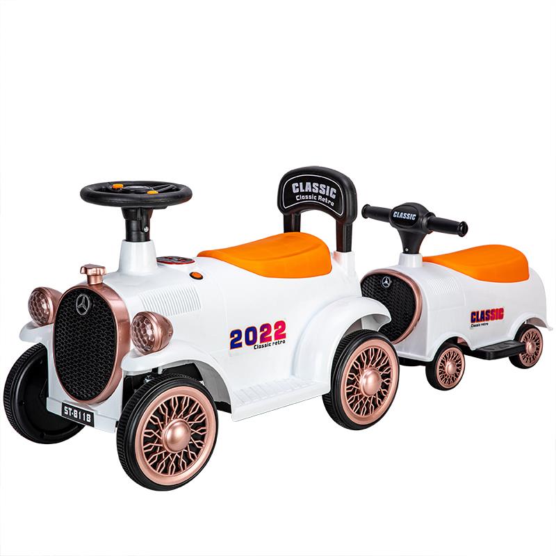 高档儿童电动小火坐人玩具可车控四轮宝宝汽车车双人玩具充遥电童