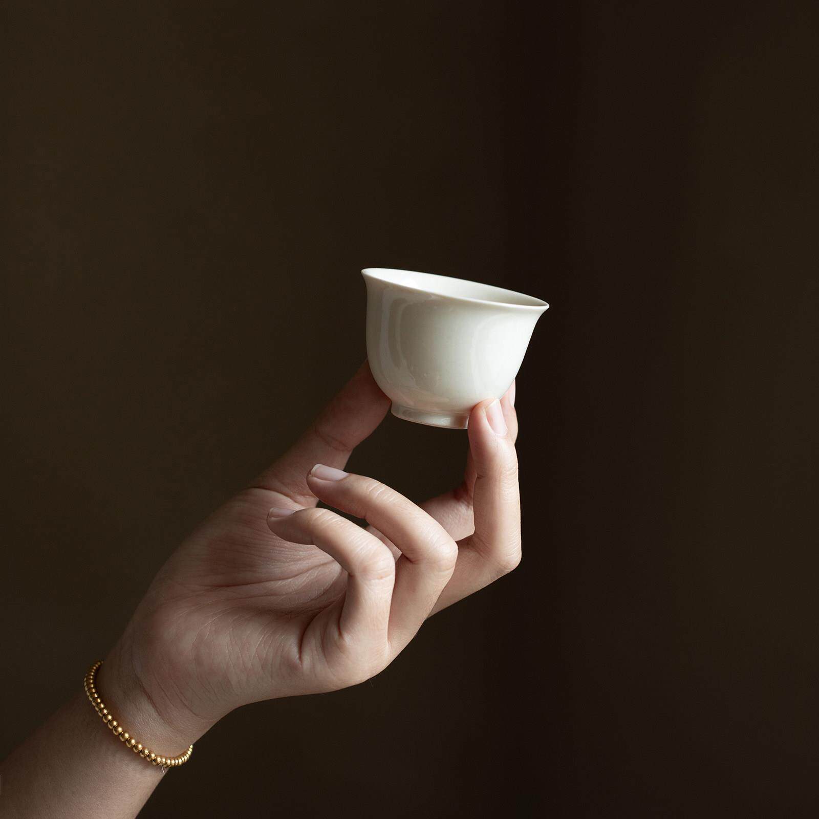元无主人杯茶杯单个高端小雪景德镇陶瓷杯草木灰茶具中式茶杯套装