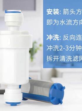 2分快接微型过滤器净水器前置不锈钢网泥沙颗粒物过滤器可拆洗
