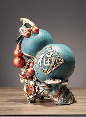 葫芦摆件中式工艺品办公室桌面家居玄关电视酒柜装饰创意摆设