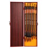 大 文子狼毫书法国画文湖房四宝初学者套餐7支装 正品 狼毫毛笔套装