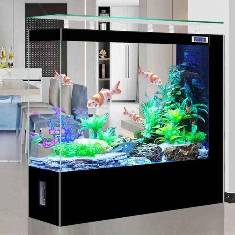 鱼缸客厅2025新款玻璃大型智能温显轻奢家用落地侧滤水族箱免换水,宠物/宠物食品及用品,桌面缸,淘宝优惠券,粉丝福利购,淘宝优惠卷