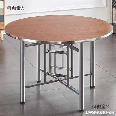 圆桌桌面杉木圆桌餐桌家用木折叠实圆桌面加店厚酒板大RHG圆子麦
