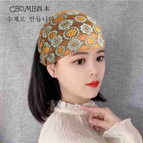 洗脸发带韩版宽边遮白发头饰网红女发卡盖碎发森系头带头巾头套帽