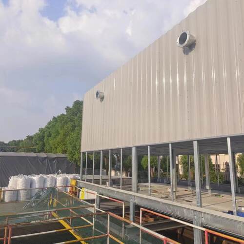 新材料企业配套方形逆流玻璃钢凉水塔钢结构支架原生填料冷却器