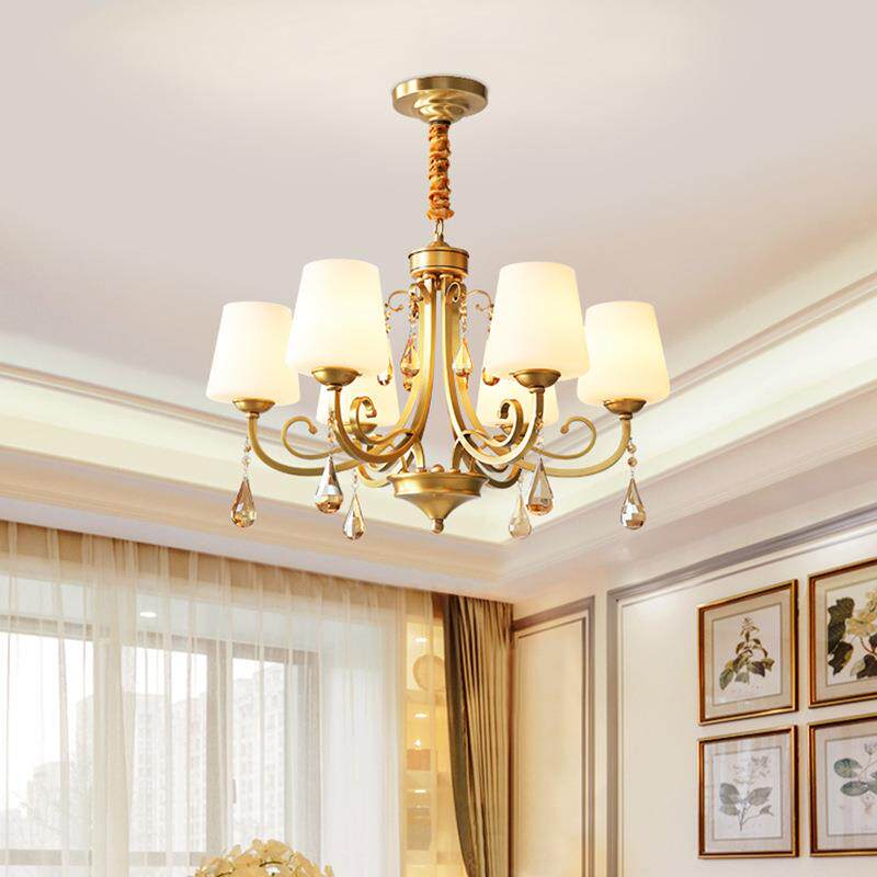 铜灯欧式吊灯客厅灯轻奢美式法式卧室餐厅灯大厅复古简欧灯具