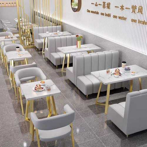 简约西餐咖啡厅卡座沙发工业风烧烤汉堡奶茶店桌椅快餐饮家具