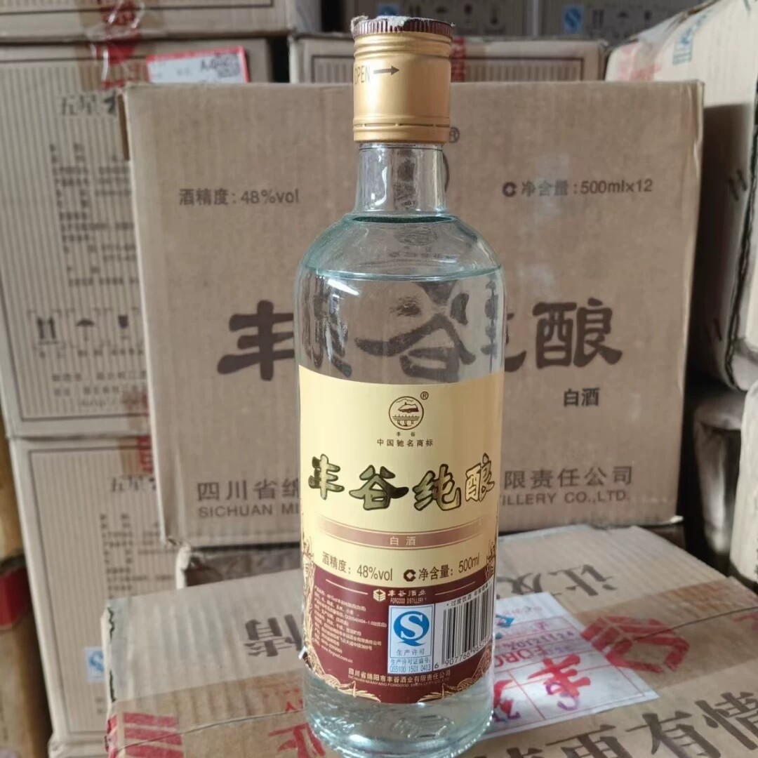 【一箱12瓶】2012年48度丰谷纯酿 500ml 浓香型 纯粮酿造口粮老酒