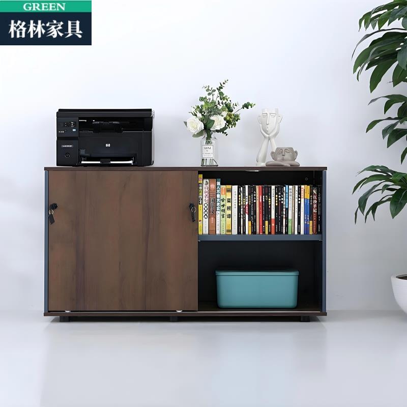 柜S2办公桌边文件FHB柜边矮柜收纳柜印表机收纳移柜门拉门定柜制