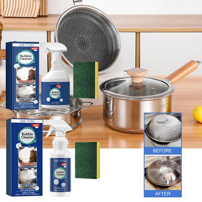 Jue-Fish Kitchen Oil Stain Foam Cleaner for Range Hoods, Sto