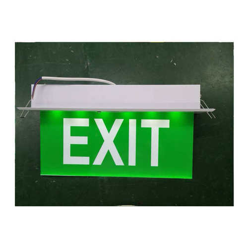 应急出口指示灯牌嵌入式EXIT 铝合金拉丝面LED消防应急疏散标志灯