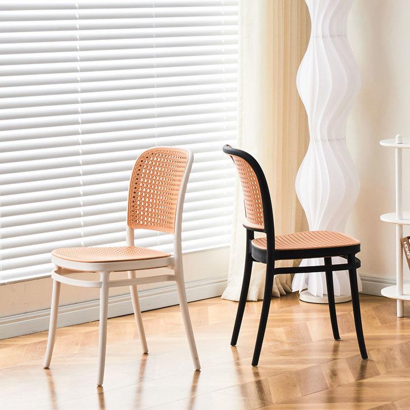 藤编椅子背家用简桌约藤椅户外塑料凳子可叠放餐椅SLY-01阳闲台休