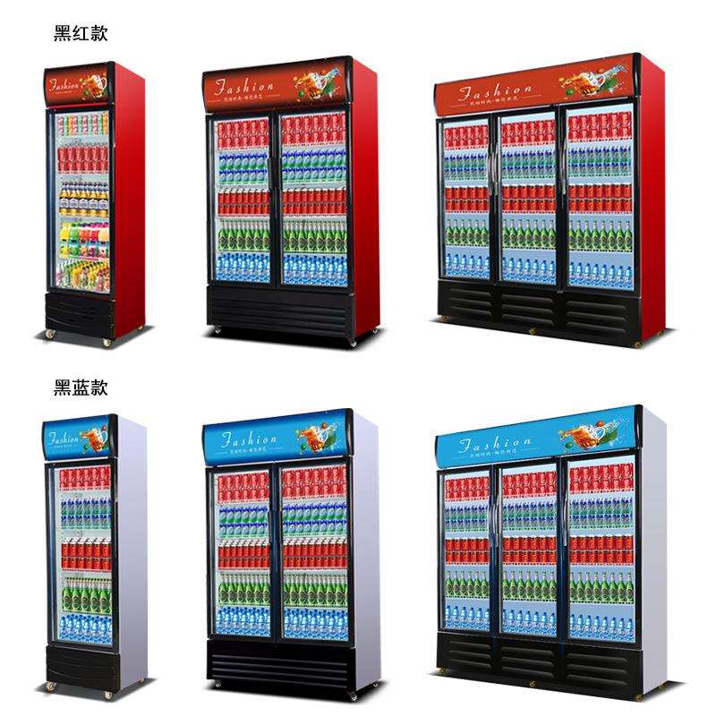 冷藏柜保鲜柜展示柜立式饮料柜单门双门三门冰柜商用冷柜水柜展示