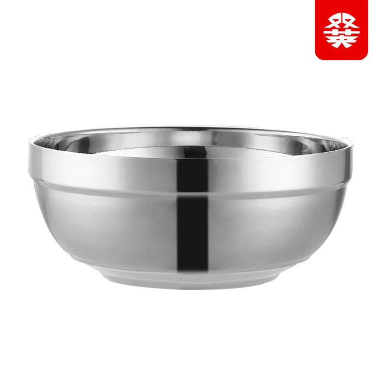 304不锈钢碗双层隔热防烫碗儿童汤碗家用泡面碗学生宿舍饭碗