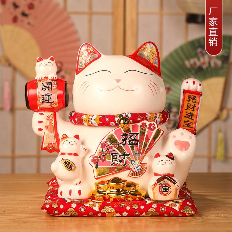 件财猫陶号瓷摇手大摆开AL-59571业大小店铺收银台家招居客厅礼品