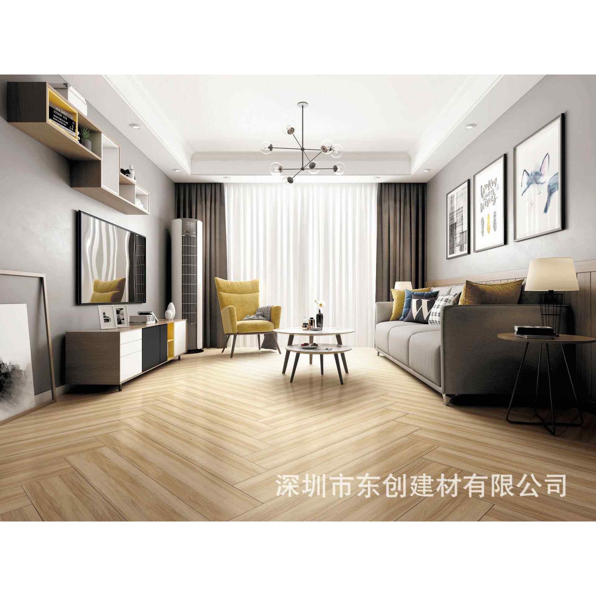 200*1200仿木纹地板厂家直销 防滑地砖 时尚卧室地砖 阳台地砖