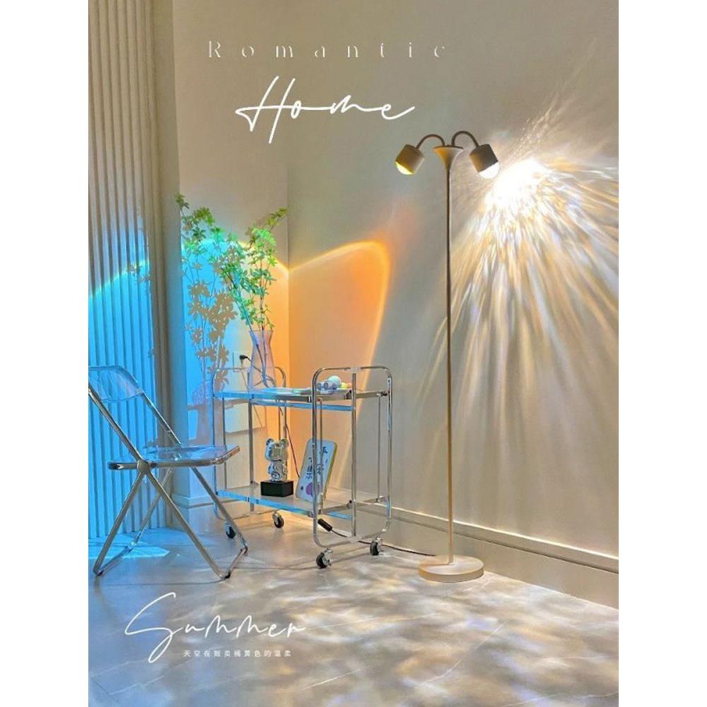 水波纹氛围灯双头落地夕阳灯网红日落灯台灯客厅卧室直播装饰灯女