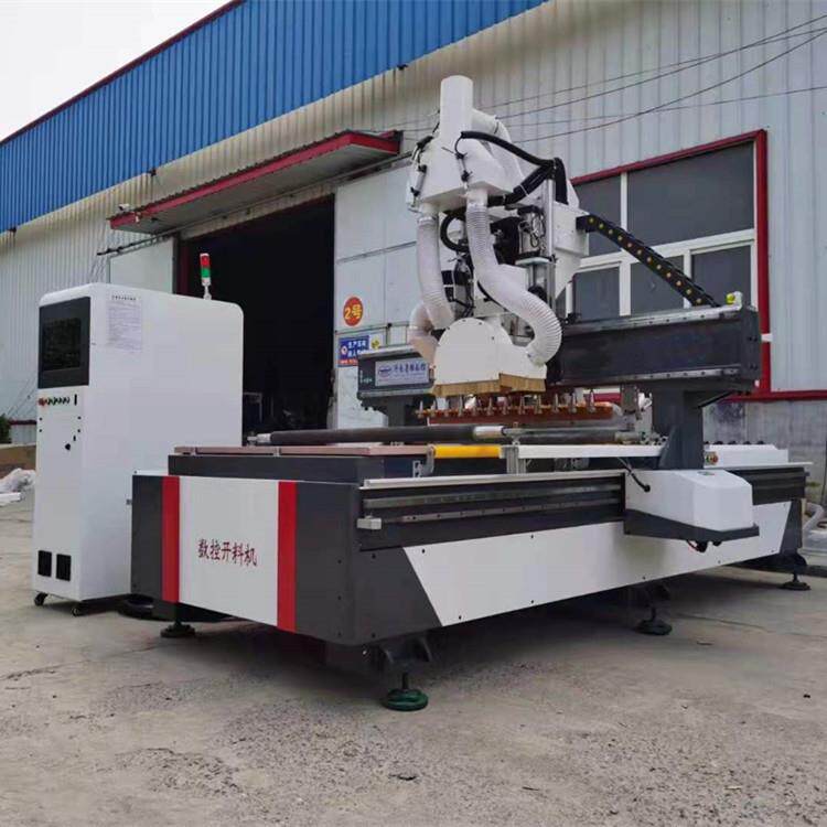 cnc直排自动换刀加旋转锯片数控开料机实木橱柜门180旋转切割机