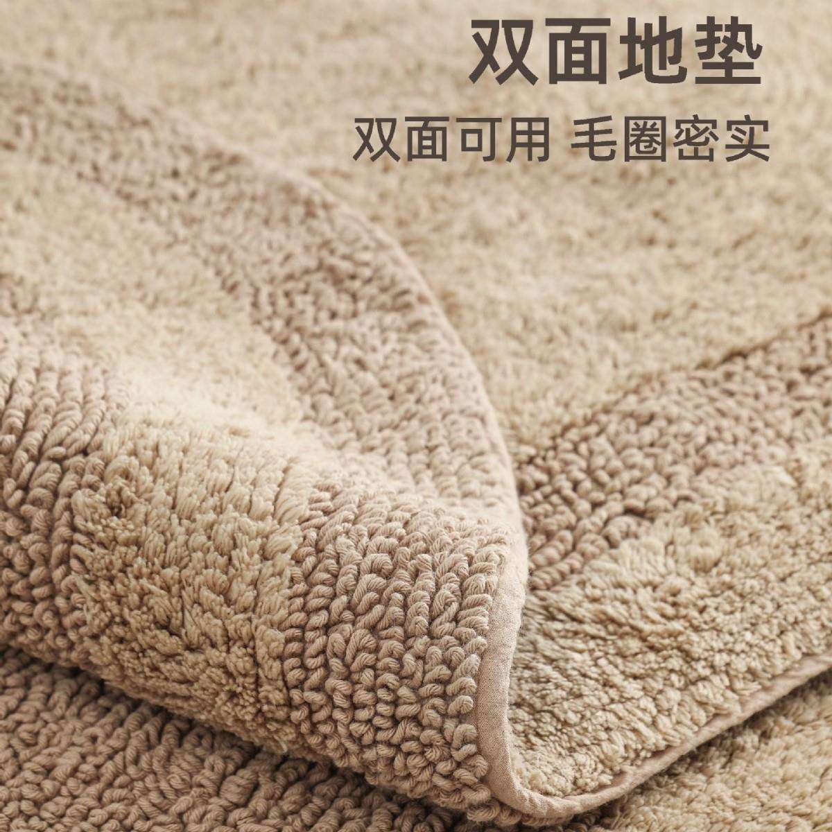 双面全棉浴室地垫卫生间门口纯棉地巾地毯脚垫吸水防滑门垫子加厚