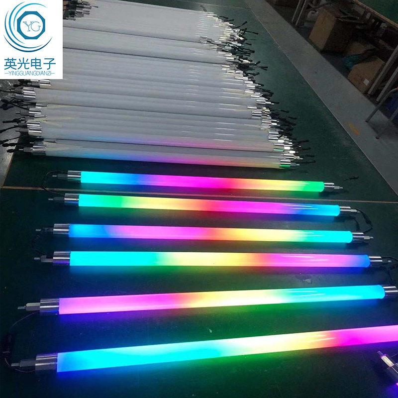 LED灯管360度发光LED通体长条圆形灯管吊线装饰商场广告KTV酒吧灯图片