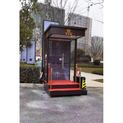 户外站岗亭物业保安站岗台钢化玻璃站台售楼部保安亭治安门卫岗亭