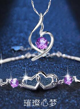 高档纯银情侣对手链女士手镯2024一新高级感款刻年字生日礼物送女