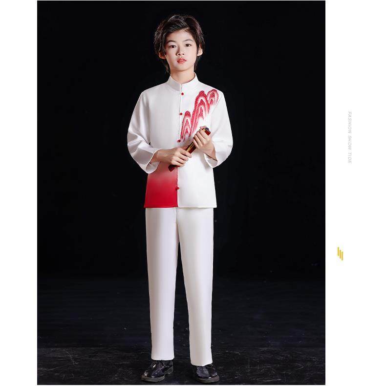 高档儿童合唱朗红歌国演出唱服小学生初高中国风爱诗歌诵大合比赛