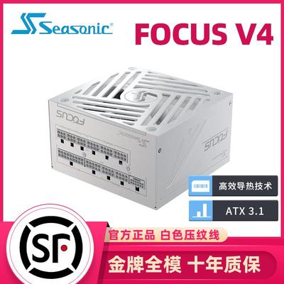 海韵电源850W金牌全模组FOCUS V4 GX750W台式电脑电源650W白1000W