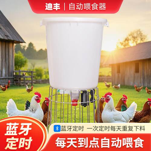 喂料神器鸡鸭鹅出远门喂料机喂鸡定时鸟禽喂食器下料器自动投料机