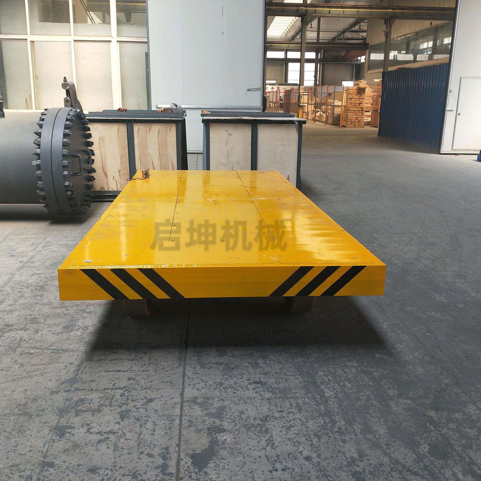 旋转前进和后退平板车五金工具运输车电动平车20吨无轨搬运车