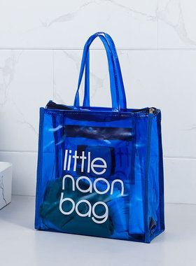 糖果色沙滩包手提游泳专用包大容量户外防水包女洗漱收纳包收纳袋