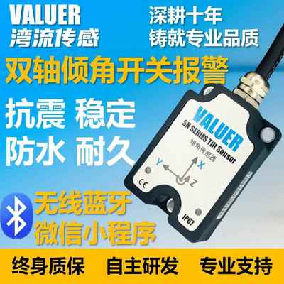 VALUER湾流SN水平倾斜倾角开关角度继电器报警抗震冲击防水带蓝牙