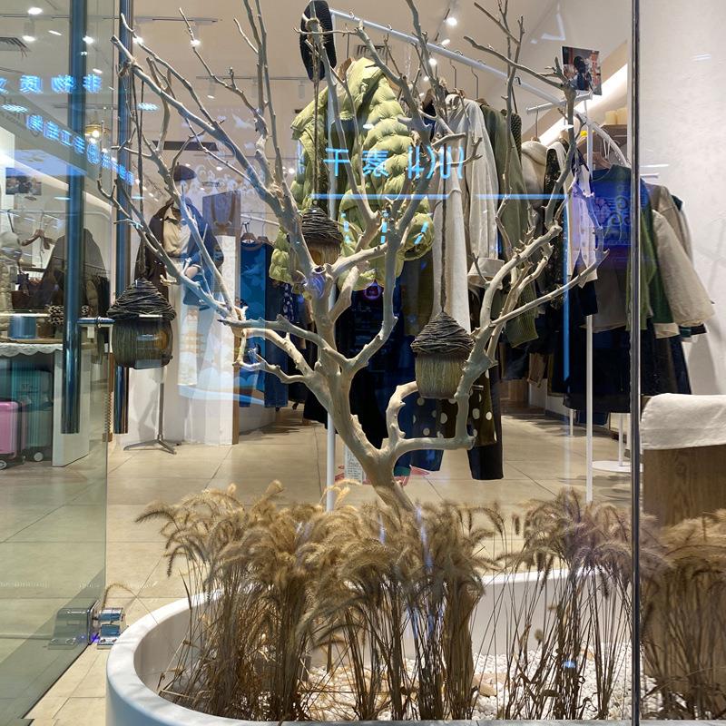 仿真树干造景原木假树枯木树枝装饰树室内橱窗咖啡店服装店造型树