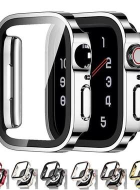 玻璃+盖Apple Watch外壳49 45 41毫米屏幕保护膜