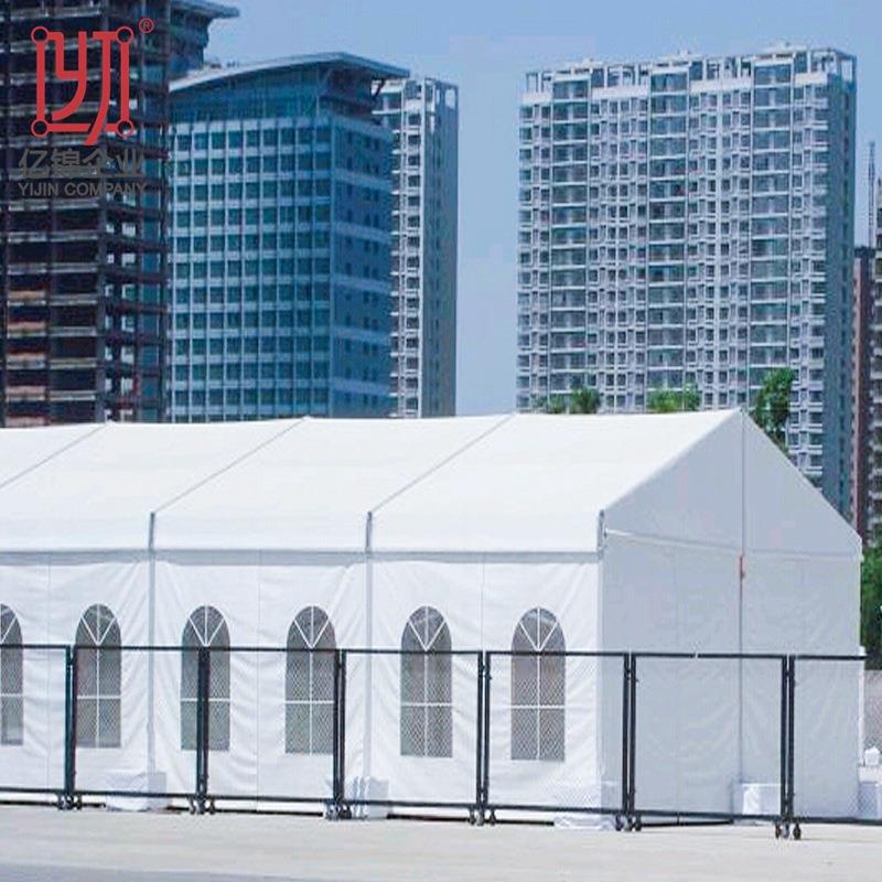 户外仓库仓储人字顶帐篷出口带窗展览展会移动展示活动铝合金帐篷