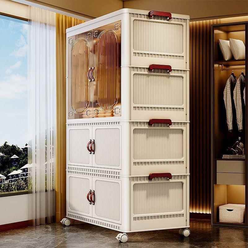 衣柜折WWU叠衣柜成人置物家用卧室免安装简衣橱服宝宝衣易柜储物