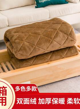 双面绒加绒加厚烤火被家用火箱罩套冬季取暖箱盖被子沙发午休毯子