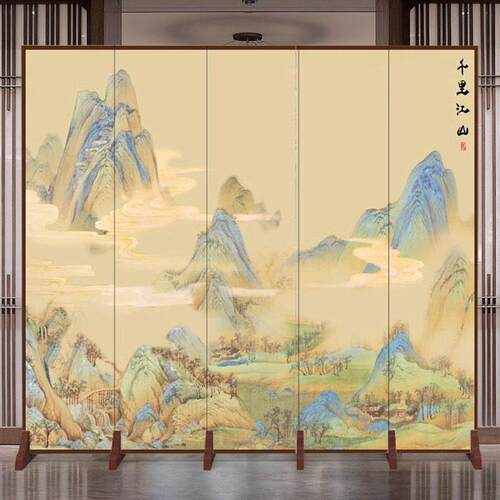 新中式屏风隔断客厅简易可折叠移动入户正对门客厅玄关遮挡隔板