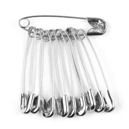Stainless Steel Safety Pins DIY Rustproof Buckle Pin Metal B