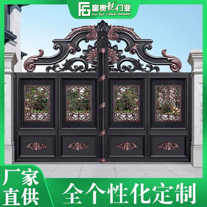 电动推拉门 别墅平开门电动平移门定做 农村大门自建房防盗门
