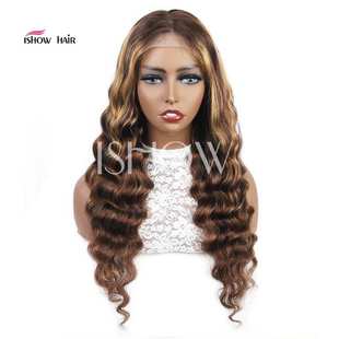 工厂现货真人发P4/27 loosedeep前蕾丝假发头套human hair wigs