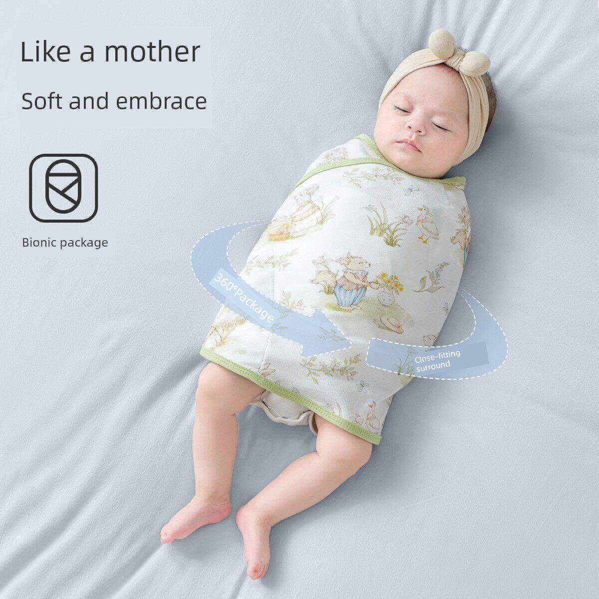 精琪婴儿睡袋，防惊吓襁褓，春夏薄襁褓，小月龄婴儿防惊吓睡眠用