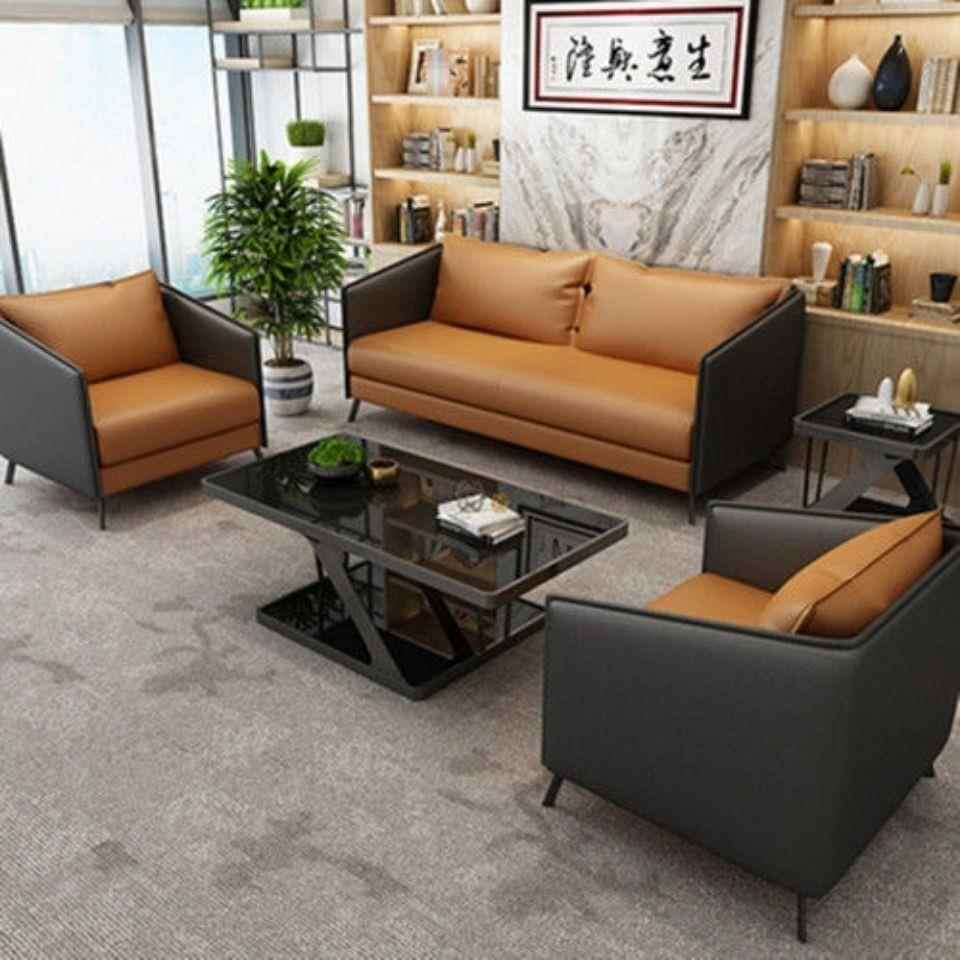 沙发客厅办公室务沙SF032发接待现简约休闲会商客三人位沙茶几组