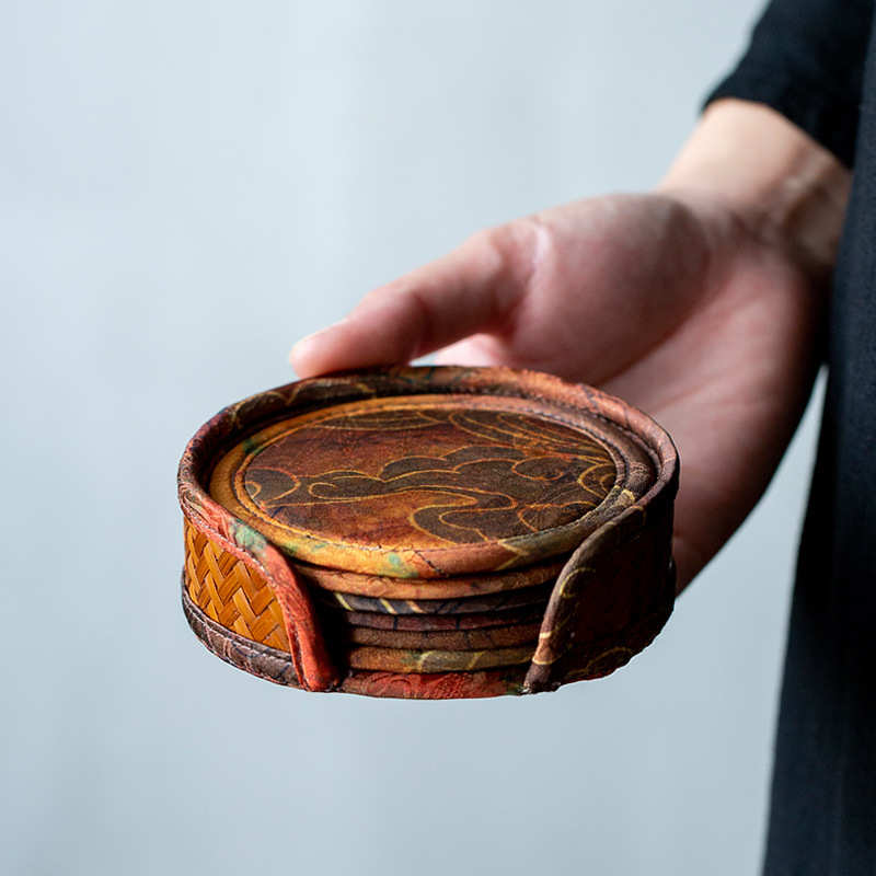 竹制茶杯垫壶垫干泡壶承垫隔热防滑垫子茶杯垫功夫茶道配件复古风