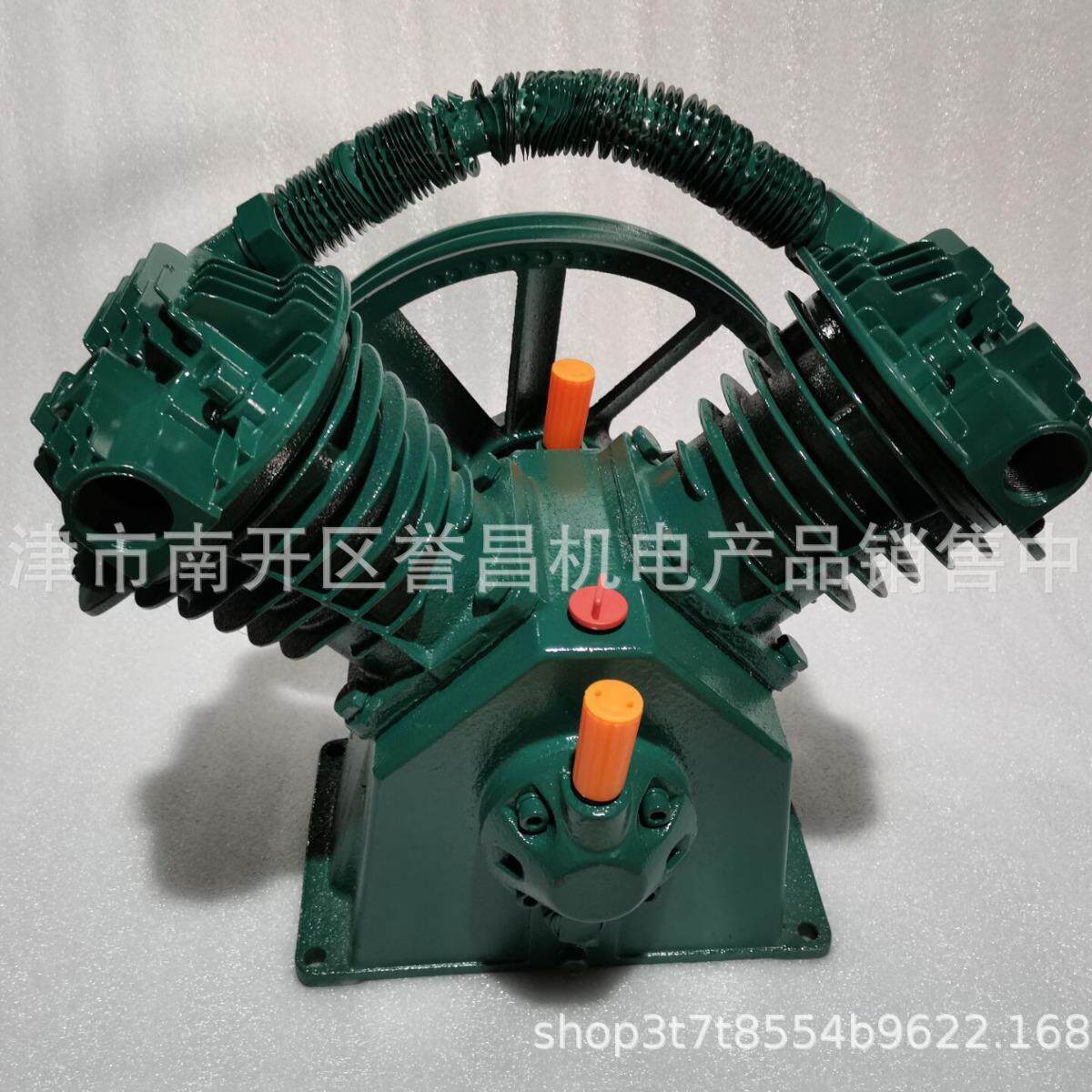 通用空压机机头4KW双缸0.6/8气泵头罗迪复盛空气压缩机配件