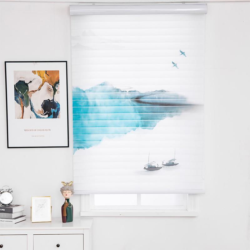 香格里拉窗帘柔帘卷帘百叶窗客厅卧室办公室卫生间厨房阳台遮光帘